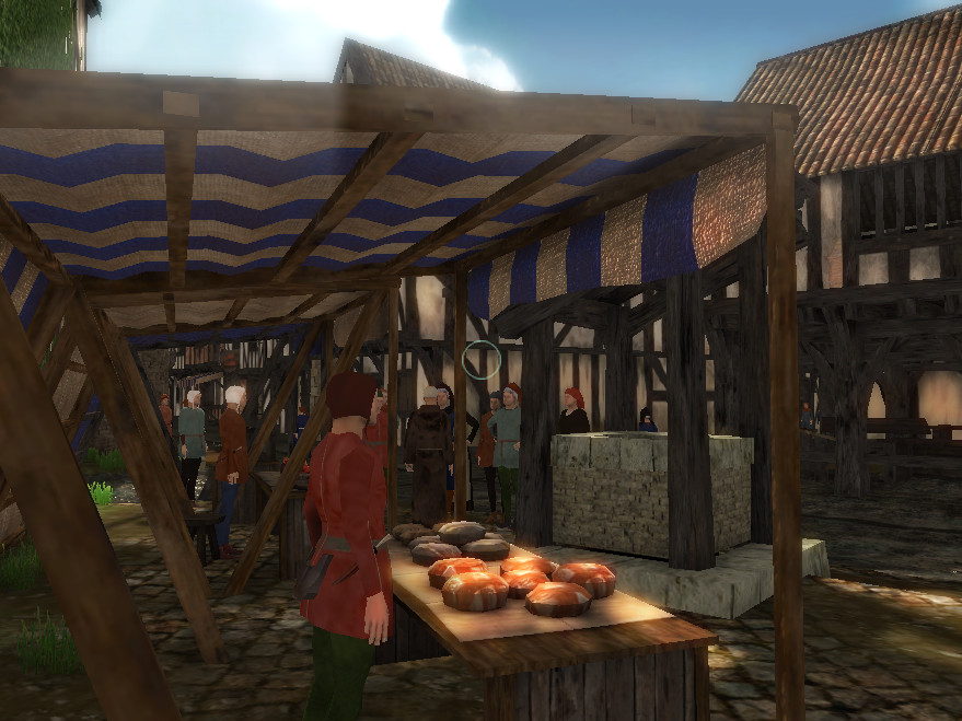 Knightsbury... Stalls at the well square..